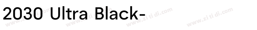 2030 Ultra Black字体转换
